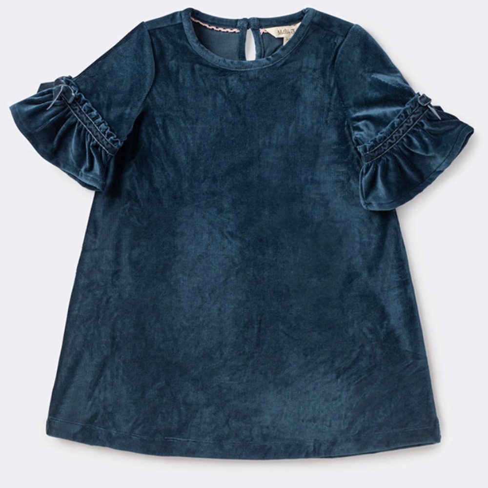 Matilda Jane Party in Blue Velour Dress - Sz 2 NWT
